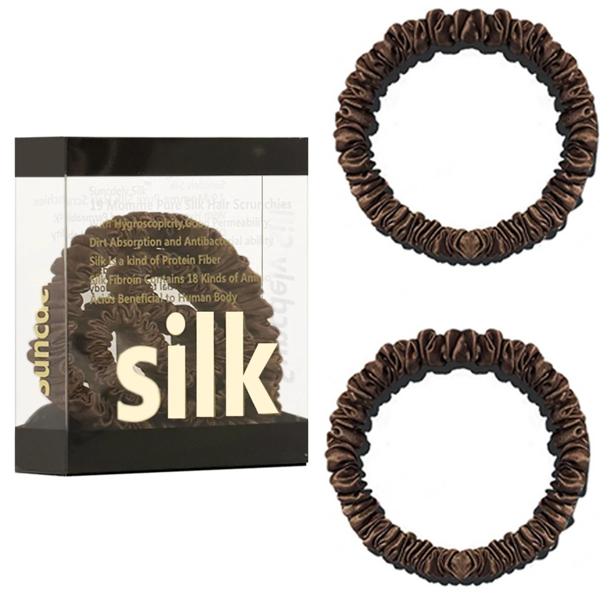 Luxury Mulberry Silk Scrunchies - No-Damage Hair Ties & Sleep Hairbands