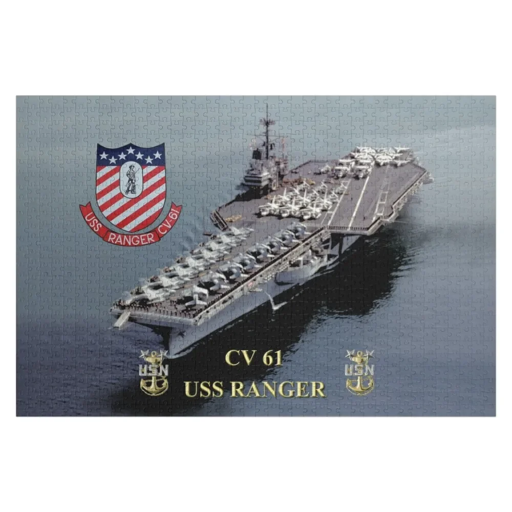 

CV-61 USS Ranger Jigsaw Puzzle Woods For Adults Personalized Gift Puzzle