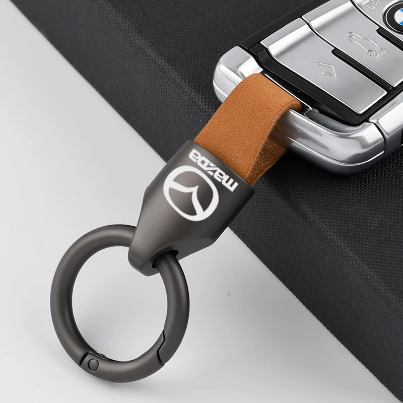 1pc Luxury Men Women Leather/Metal Key Chain Fashion Keychain