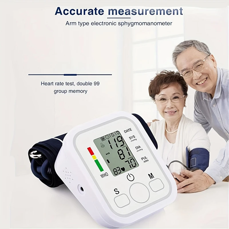 Blood Pressure Monitor Portable Digital Upper Arm Blood Pressure Monitor Measurement Tool Blood Pressure Monitor Meter Tonometer Sphygmomanometer blood pressure monitor,blood pressure meter
