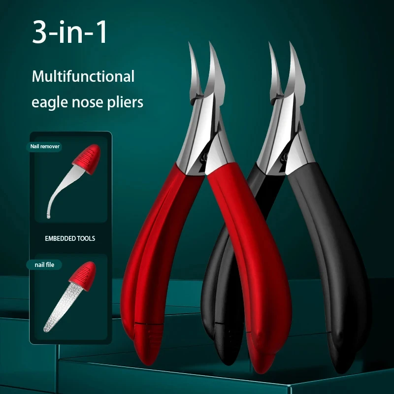 3-in-1 Multifunctional Cuticle Nippers Innovate Cuticle Scissors Clippers Trimmer Dead Skin Remover Manicure 2