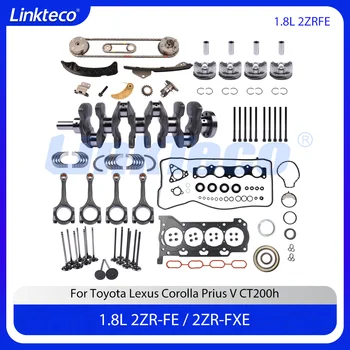 Engine Rebuild Complete Kit Head Gasket Set Crankshaft Kit Piston Rod For 1.8 L Toyota Lexus 2ZR-FE Corolla Prius CT200h 1.8L