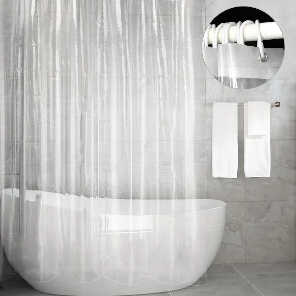 Shower Curtains PEVA Plastic Splash Resistant Waterproof Mildewproof