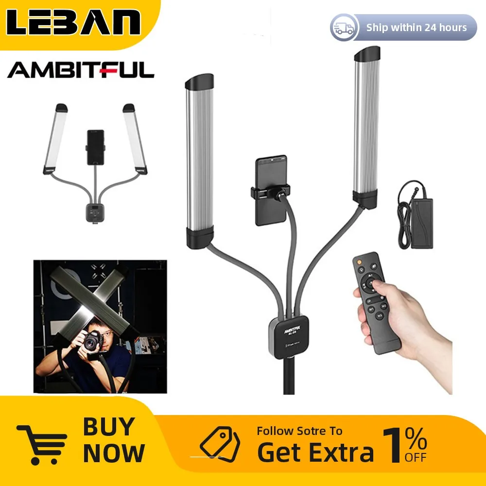 Lampe Esthétique AMBITFUL AL-20 Avec Support De Téléphone Double