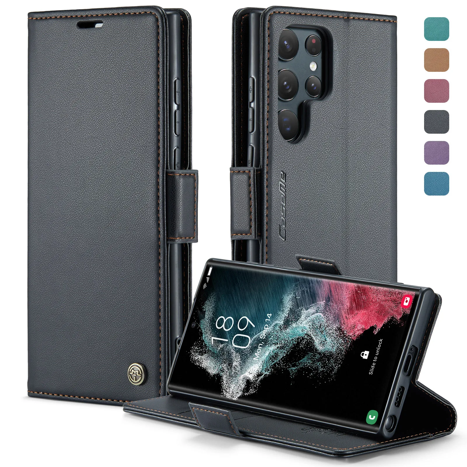 

Чехол-книжка CaseMe кожаный для Samsung Galaxy S20 FE S21 Plus S22 S23