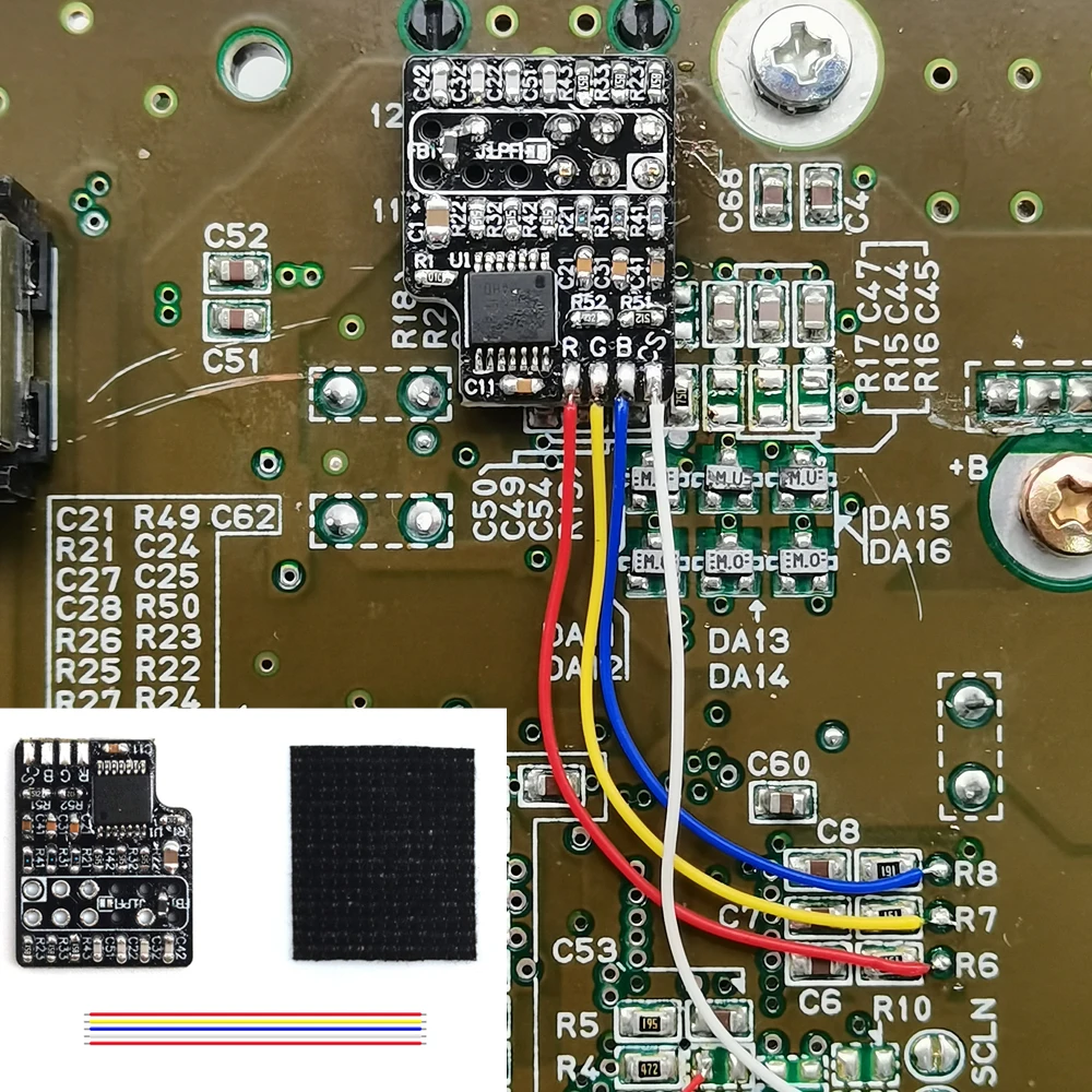 Snes Rgb Pcb Mod Kits Amplificador com Csync Ths7374 Atualizado para 1chip03 e Snes Minisfc Jr. - Image 3