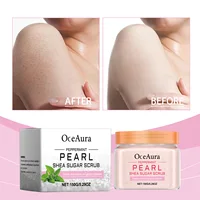 OceAura Peppermint Pearl Body Scrub Exfoliator Sugar Scrub For Smooth Skin Deep Cleansing Moisturizing Nourishing Body Care
