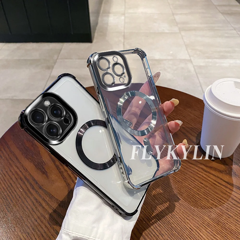 Transparent Anti-Drop Protective Soft Shell with Magnetic Suction Ring