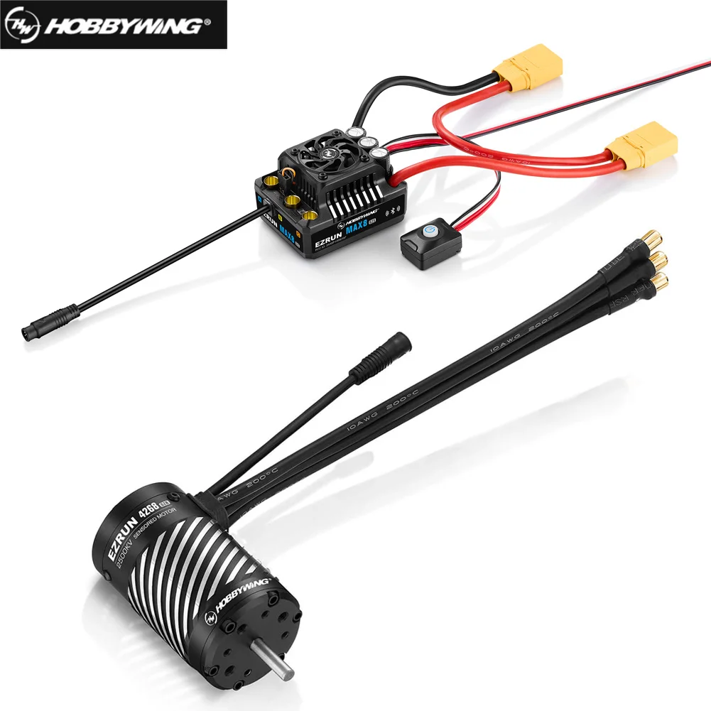 Hobbywing-ブラシレスモーターezrunmax8 g2s, 160a, esc, 4268, 2500kv