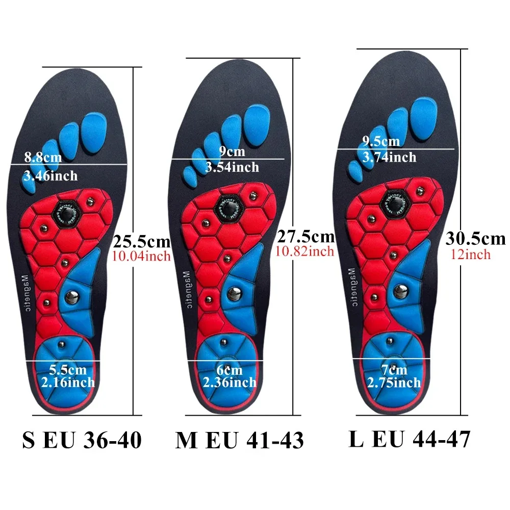 Medical Magnetic Therapy Sports Insoles Massage Foot Weight Loss Slimming Acupressure Insole Anti-fatigue Health Care Shoe Pads