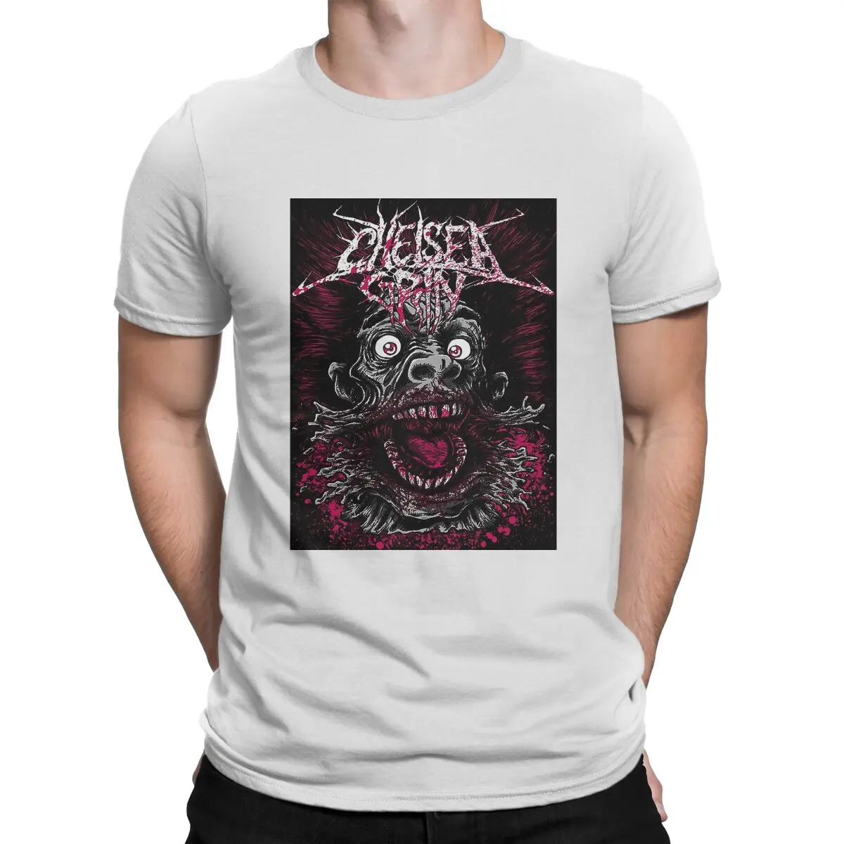 thumbnail image 1 of Camisetas divertidas de álbumes increíbles para hombre, camiseta de algodón de cuello redondo, camiseta de manga corta Chelsea Grin, tallas 4XL, 5XL y 6XL., 1 of 7
