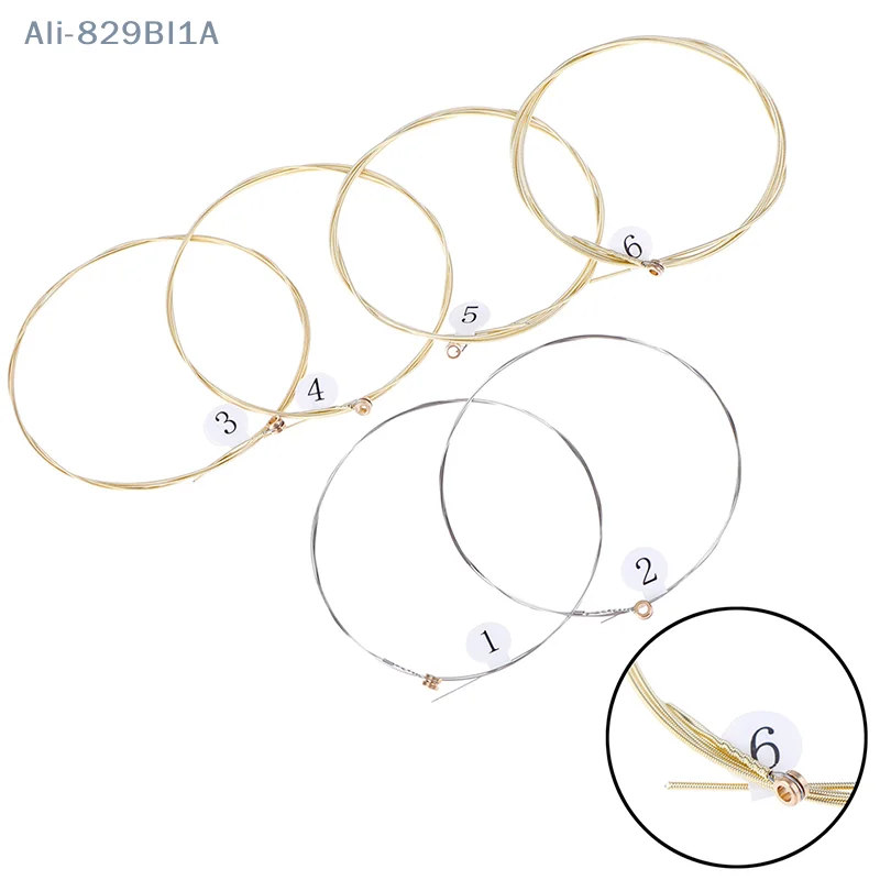 

6 шт., никелированные стальные струны для акустической гитары