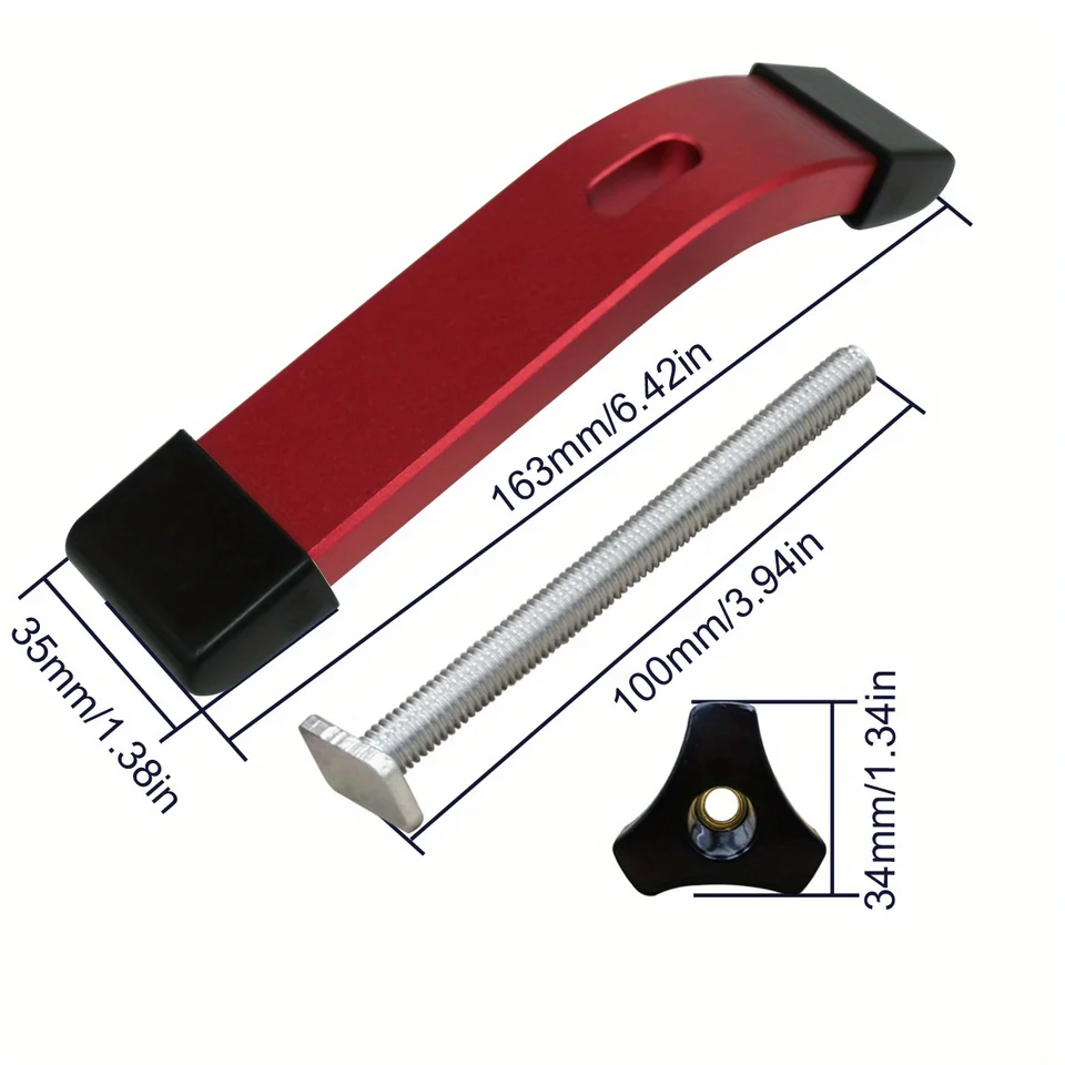 Durable Quick Acting Hold Down Clamp Adjustable Red Colour For Carpentry Equipment Carpentry - View #2