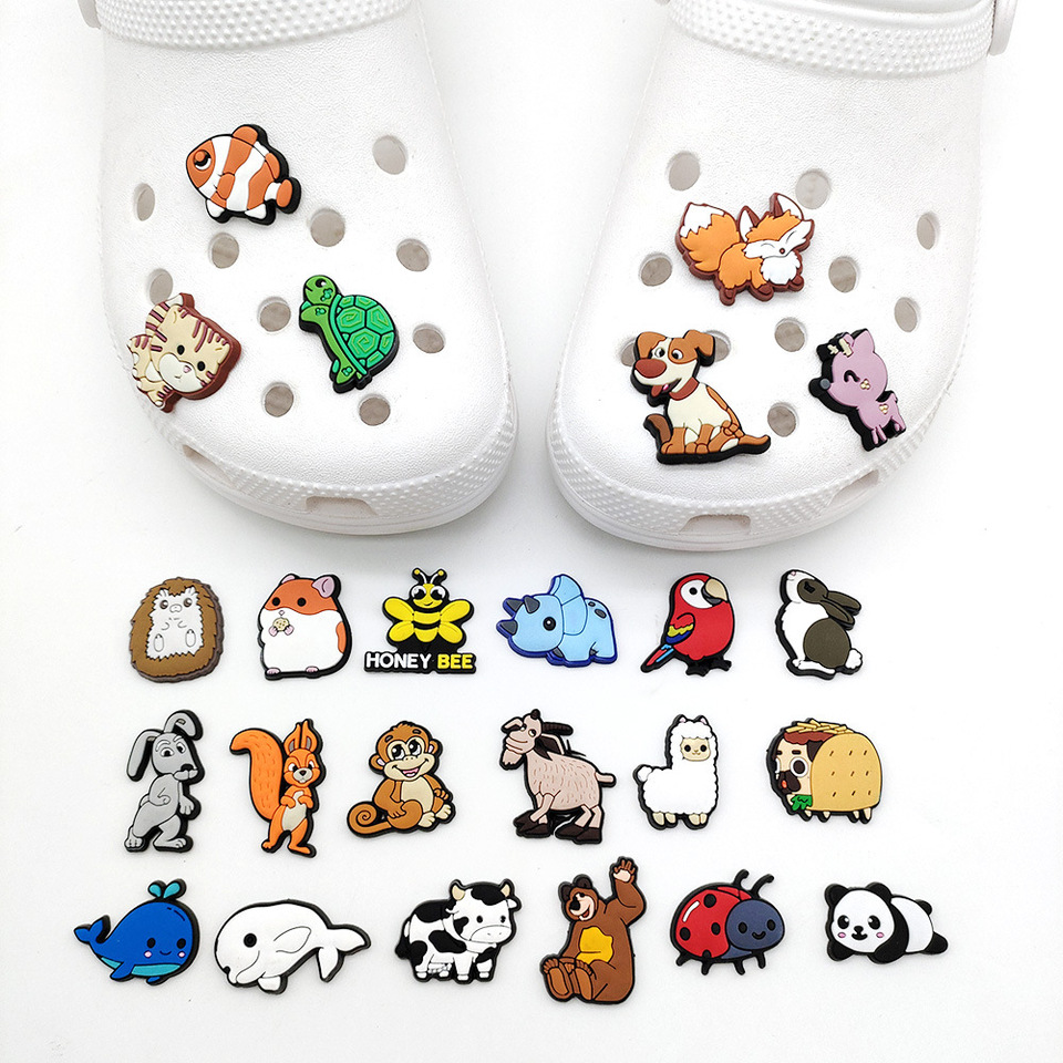 Animals Tortoise Fish Shoe Charms Pin for Crocs ccessories Charms Clogs Bubble Slides Sandals PVC Shoe Decorations Kids Gifts