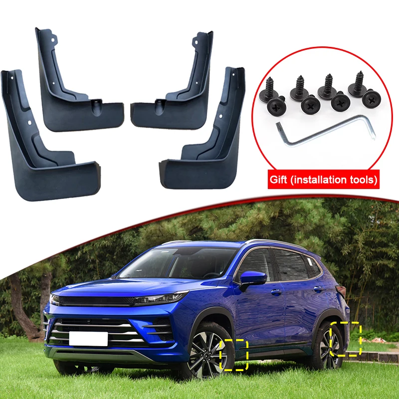 

Car Styling For Chery Exeed LX 2021 2022 2023 ABS Car Mud Flaps Splash Guard Mudguards MudFlaps Front Rear Fender Accessories