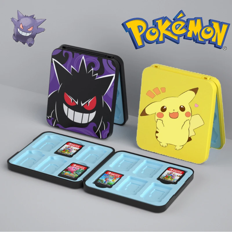 12 In 1 Pokemon Pikachu Game Card Box Per Nintendo Switch Cute Anime Ns Game Card Storage Box Accessori Magnetici Portatili Regalo