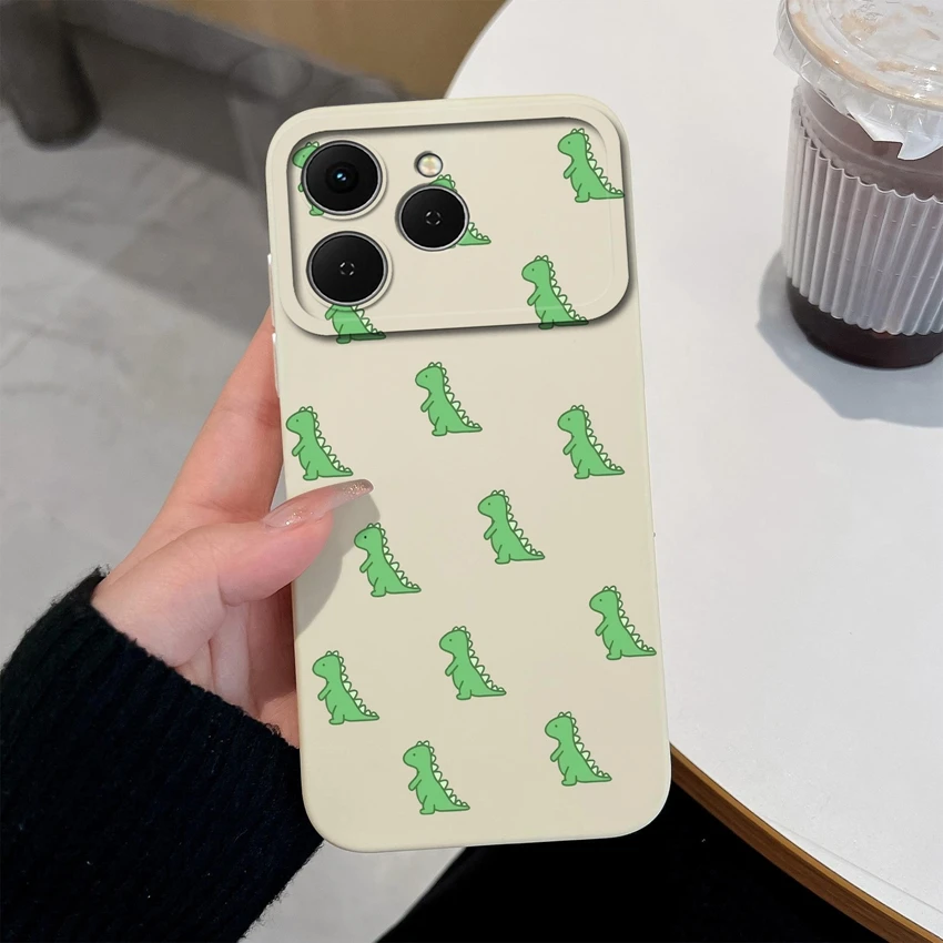 Lovely Panda Liquid Silicone Anti-Slip Phone Case with Camera Protection