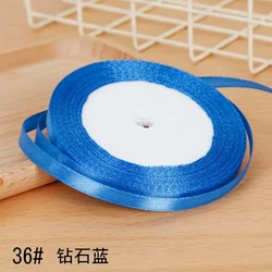 Elegant 6mm Satin Ribbon for DIY Crafts and Gift Wrapping (6mm Diamond Blue)