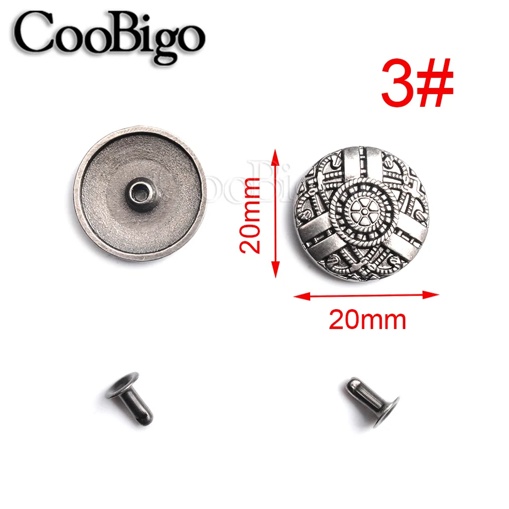 Borchie Rivetti D'argento Metal Rivet Rivetti Rapidi Per Borse - Foto 12