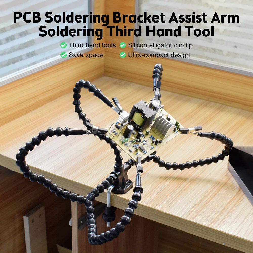 PCB Multi Soldering Helping Hand Tool 360 Degrees Table Clip Third Hand Soldering Stand Welding Holder Flexible Arm Soldering