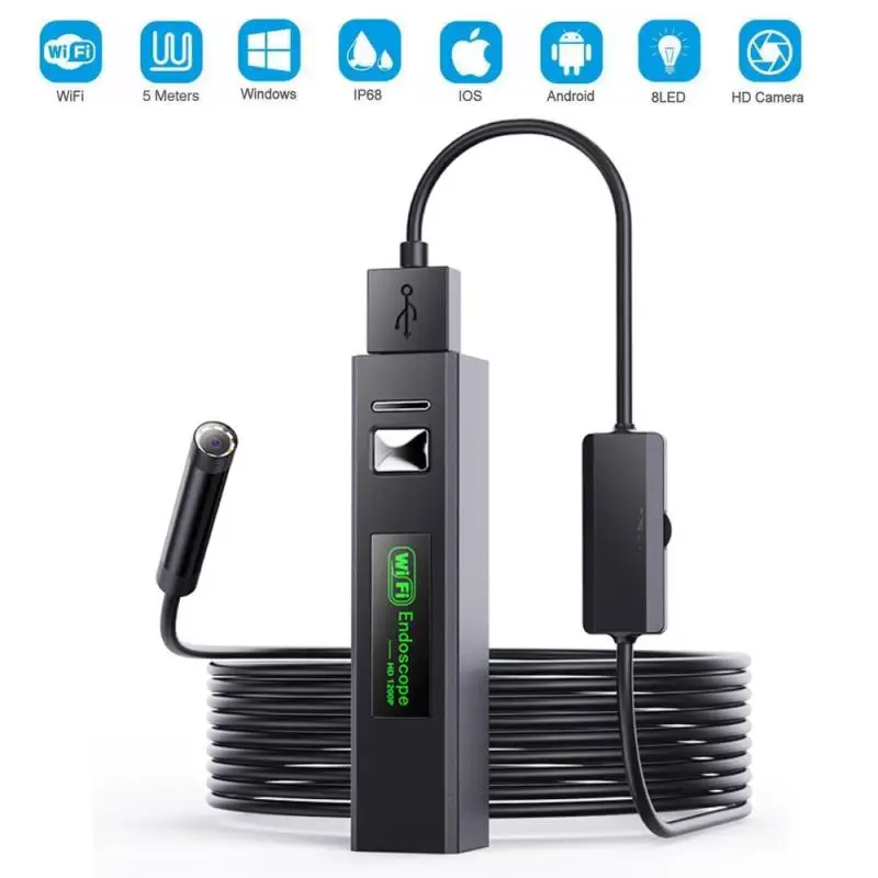 Waterproof Endoscope Inspection Camera Iphone 1200p Wifi Endoscope