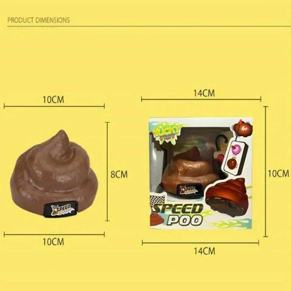 Remote Control Speed Poo Decompression Poop Toy Stool Funny Toy Remote Control Car Trick People Trick Toy Kids Joke Prank Toys