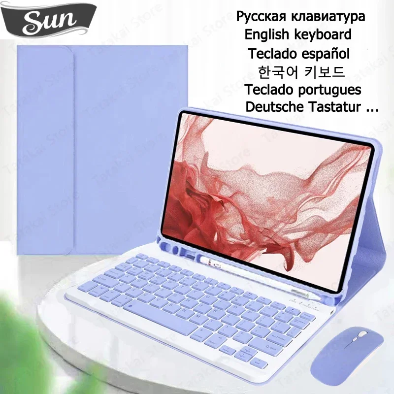 Tastiera Coreana Spagnola Per Samsung Galaxy Tab S9 Plus Custodia Per Tastiera 2023 Per Funda Samsung Galaxy Tab S9 Plus Custodia Da 12.4 Pollici