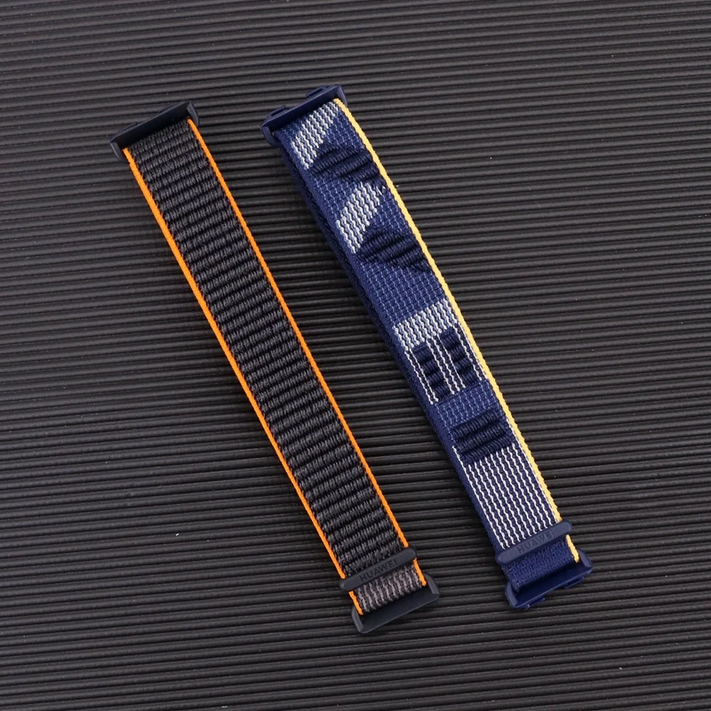 Vibrant Orange Nylon Woven Sports Wristband