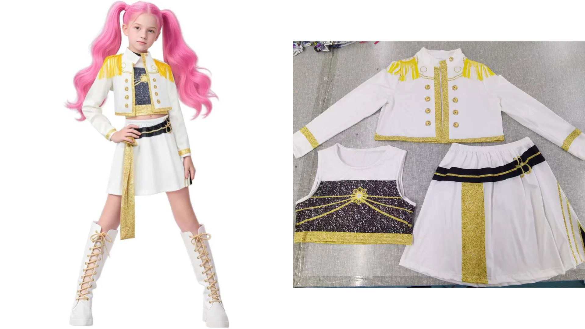 Filles Zoey Cosplay fille groupe Rumi enfants Costume Mira tenue préférée scène Performance vêtements Halloween film animé habiller