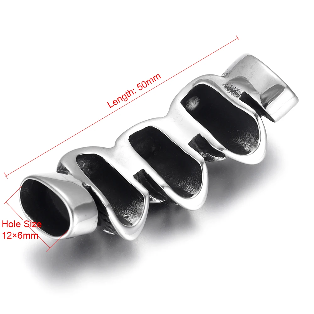 Edelstahl Punk Viking Stecker Kreuz Loch 12*6mm für DIY Charms Armband Erkenntnisse Schmuck Machen Teile Liefert – Detail 10