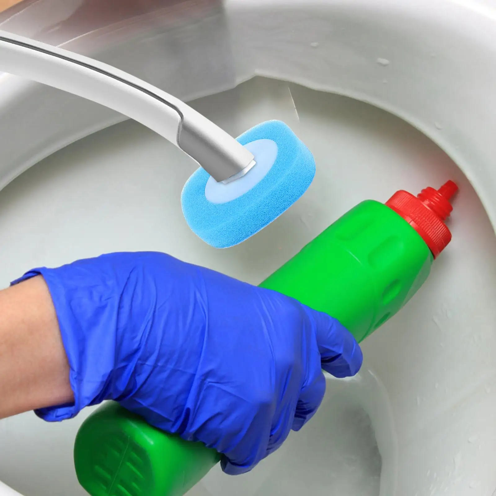 8pcs Disposable Toilet Brush Heads Replacement Scrubber Refill Pads Bowl Cleaner Wand Head Refills Household Merchandises Scrub