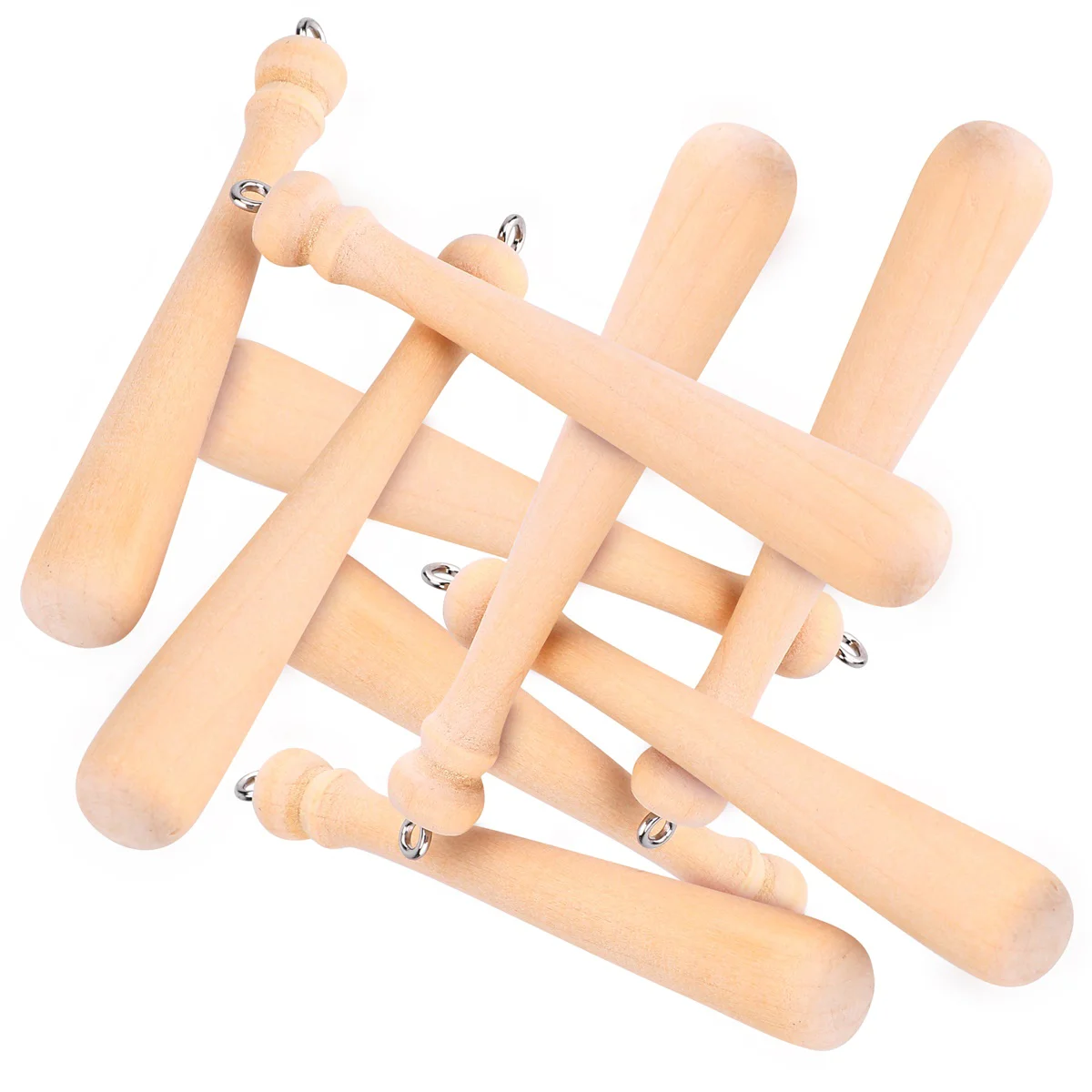 

50 Pcs Cake Baseball Bat Keychain Pendant Jewlery Action Figures Toy Metal