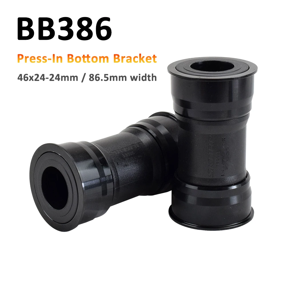 

Sealed Bearing Bike BB Sets Cycling Central Axis BB386 Press-In 86.5mm Alloy MTB Mountain Bicycle Bottom Bracket 46x24mm