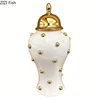 Golden Bubble Ball Decorative General Tank Porcelain Ginger Jar Gold-plated Flower Vase Dresser Table Jewelry Cosmetic Container 3