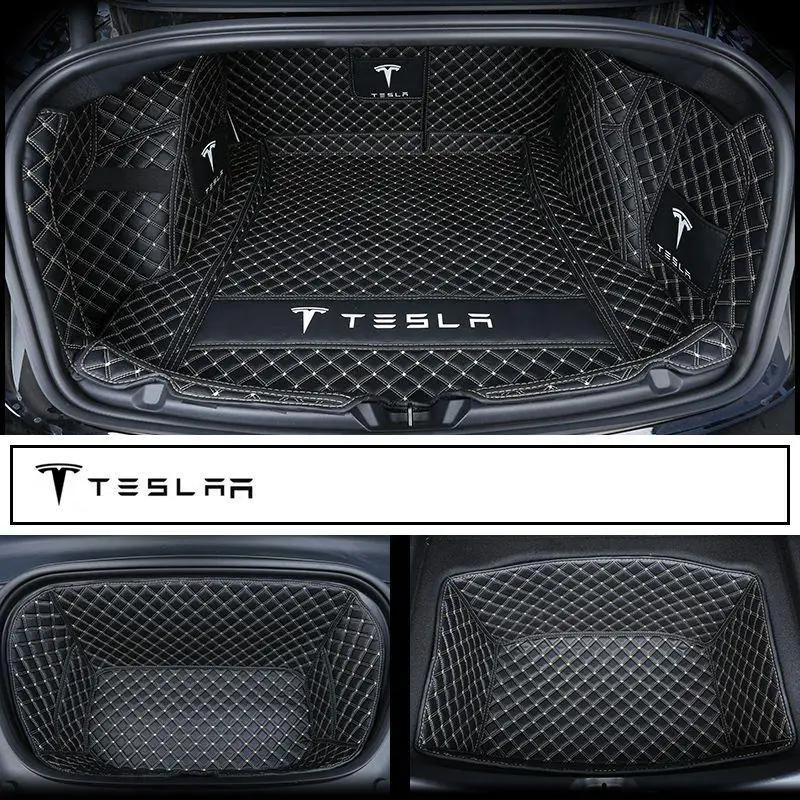 Car Trunk Mat For Tesla Model Y Model 3 Model S Waterproof Rear Cargo
