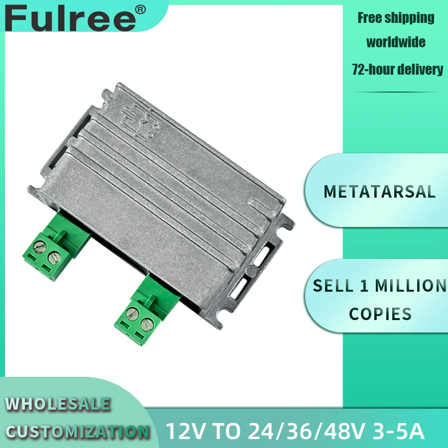 Conversor de Tensão do Poder do Carro Conector do Terminal do Parafuso do Pwb 12 v a 24v 36v 48 v dc Step up Impulso de 12 Volts 24 36 48 Volts