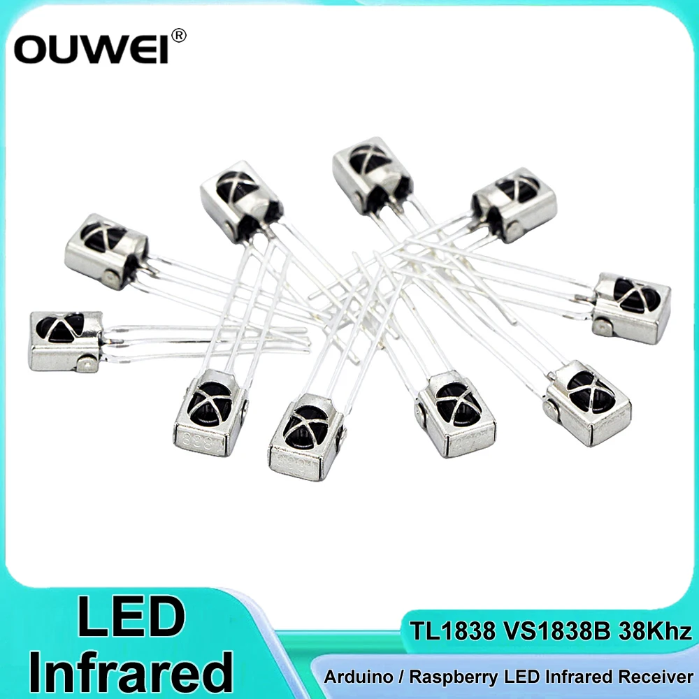 Modulo Sensore Ricevitore A Infrarossi Ir Universale Da 10 Pezzi Tl1838 Vs1838B 38Khz Per Arduino Per Tubo Ricevitore A Infrarossi Led Raspberry