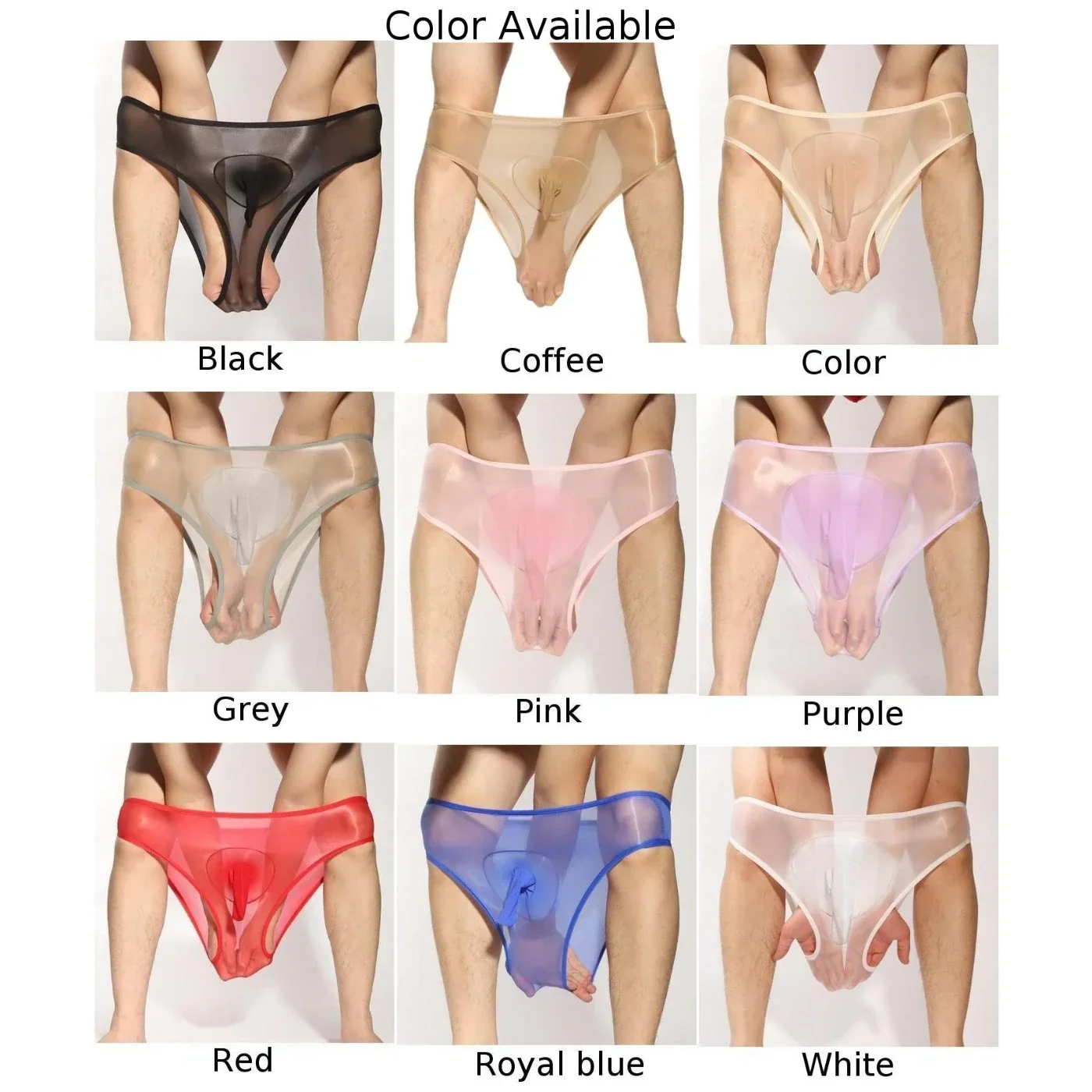 Mens Sexy Underwear Sheer Seamless See Through Brief Stretch Pouch Sheath Panties Shorts Tanga Slip Male Inmitate Lingerie men underwear