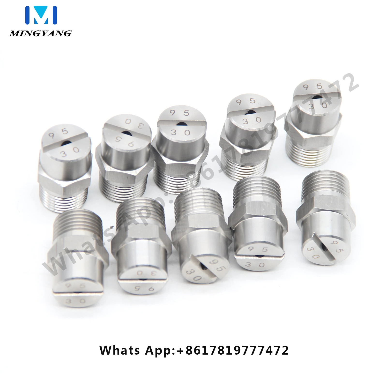 1 pc 1/4" 25/65/110 Degree High Pressure Stainless Steel Flat Fan Spray Nozzle, Road Sweeper/Dirty Floors/Walls Spray Nozzle 4