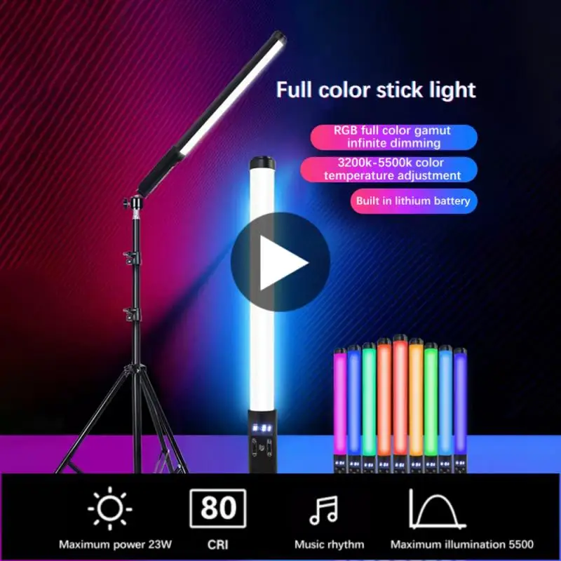 

RGB Light Stick Wand With Tripod Stand Party Colorful LED Lamp Fill Light Handheld Flash Speedlight Photography Lighting Video