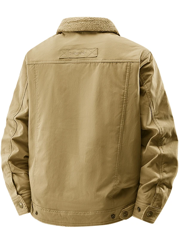 남성용 야외용 면 재킷 가을 겨울 두꺼운 따뜻한 캐주얼 오픈 가디건 플리스 안감 루즈핏 도시 캠핑 여행복