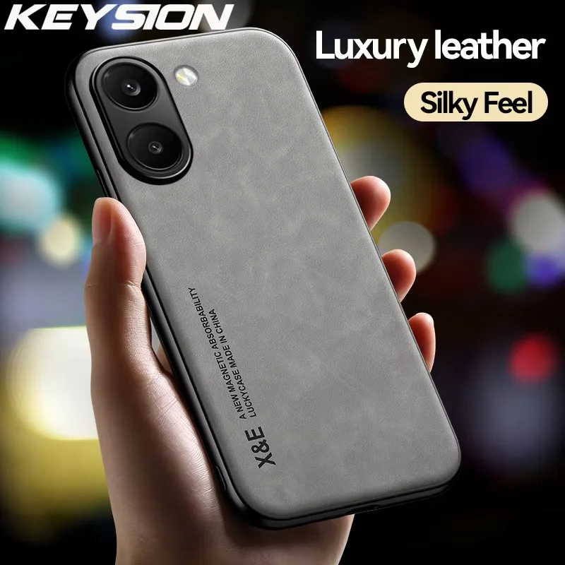 Premium Sheepskin Magnetic Leather Phone Case - Shockproof and Durable