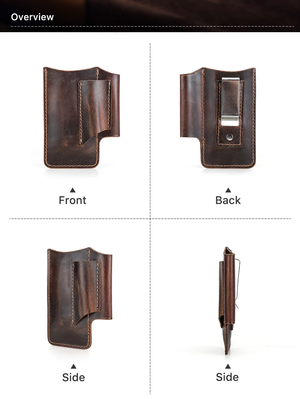 duurzame leren stiksels close-up