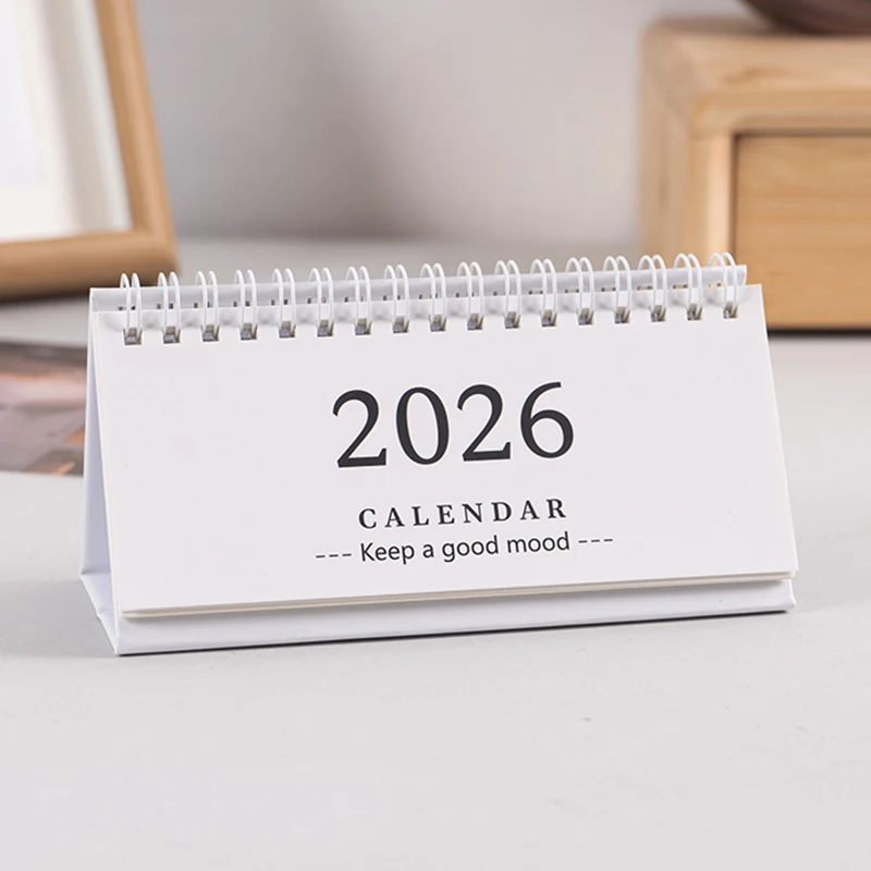 2026 Mini Desk Calendar Desktop Notepad Ornament Cute Simple Calendar,Christmas New Year Gift, Daily Planner Table Calendar
