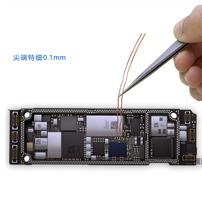 JC AIXUN 합금강 핸드 정밀 트위저, 메인보드 칩 IC bga 심기 주석 플라잉 와이어 클램프 수리 핀치, 0.1mm, 0.15mm