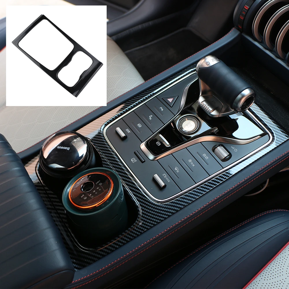 Per BYD ATTO 3 ATTO3 2022 2023 2024 Car Center Console Pannello del cambio Portabicchieri Copertura Trim Accessori