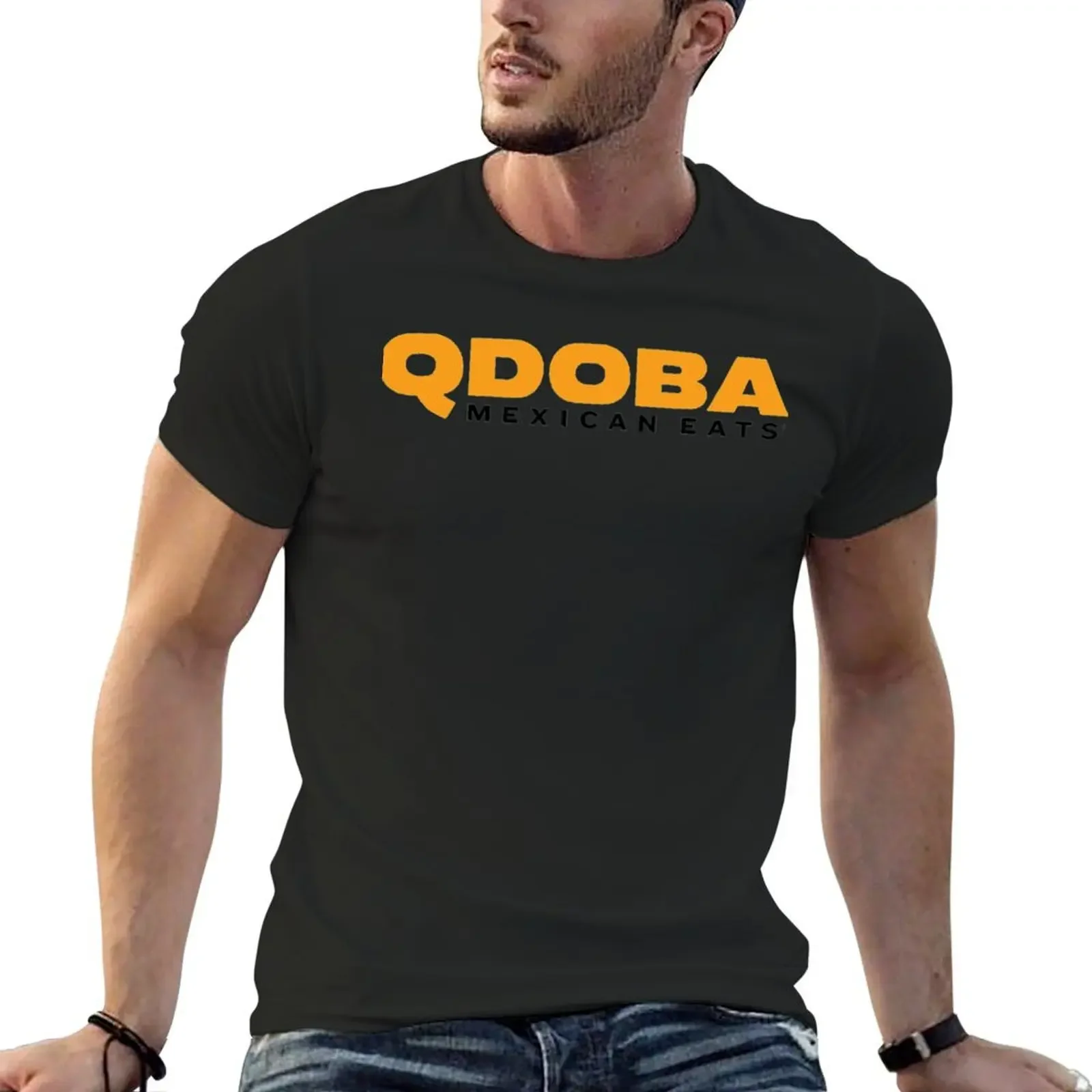 Qdoba T-shirt boys whites blacks men graphic t shirts