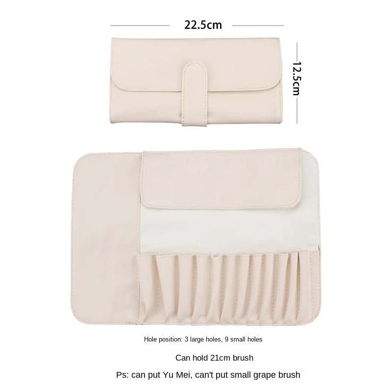 12/18Hole Make-Up Brushe Bag Functional Cosmetics Case Travel Organizer Make Up Brushes Protector Makeup Tools Rolling Pouch 6