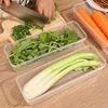 1/5PCS Refrigerator Storage Boxes Scallions Fresh Box Food Container Cold Storage Crisper Sealed Fridge Organiser with Lid Jars 5