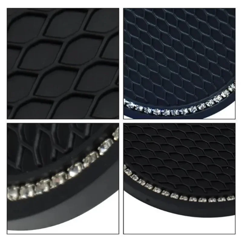 Car Coaster Anti-slip Pad Silicone Water Cup Holder Round Heat Insulation Mat Gadgets 2PCS Car Interior Accessories
